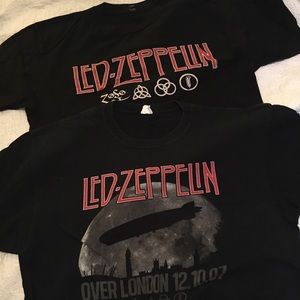 Lot of 2 Led Zeppelin t shirts size XL
